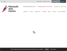 Tablet Screenshot of plymouthartscentre.org